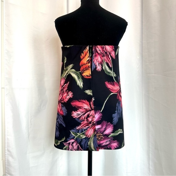 CAMEO black floral flower tropical strapless “Rather Be Bustier” in Night Lily S - Picture 4 of 11